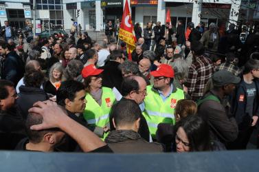 Fabien Engelmann, délégué CGT et membre du FN convoqué au siège de la Confédération générale des travailleurs