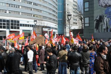 Fabien Engelmann, délégué CGT et membre du FN convoqué au siège de la Confédération générale des travailleurs