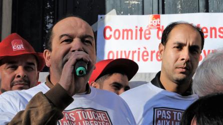 Farid Borsali secrétaire du syndicat CGT sur le site Peugeot Citroën Automobile de Poissy