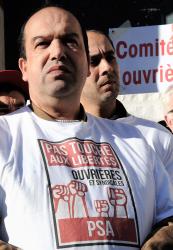 Farid Borsali secrétaire du syndicat CGT sur le site Peugeot Citroën Automobile de Poissy