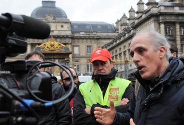 Interview Presse de Philippe Poutou au Palais de justice de Paris