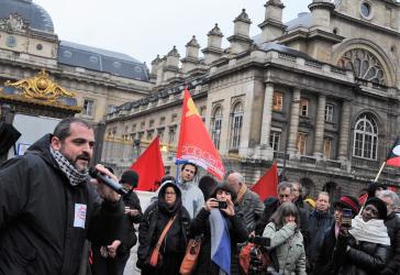 Intervention de soutien Gaël Quirante de Sud Poste et Front social au procès de Loïc Canitrot militant de la Coordination des Intermittents et Précaires dIle de France