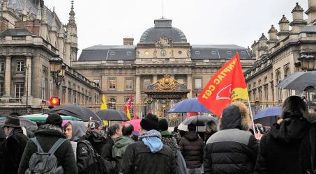 Procès de Loïc Canitrot, militant de la Coordination des Intermittents et Précaires dIle de France et de la CGT spectacle