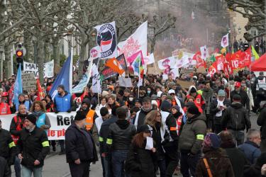 Manifestation contre la réforme des retraites à Strasbourg