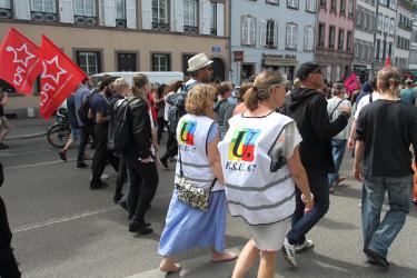 Manifestation de soutien au soulèvement des quartiers populaires à Strasbourg