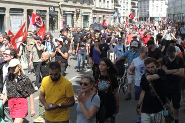 Manifestation de soutien au soulèvement des quartiers populaires à Strasbourg