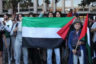 Rassemblement pour la Palestine malgré l'interdiction préfectorale et répression 