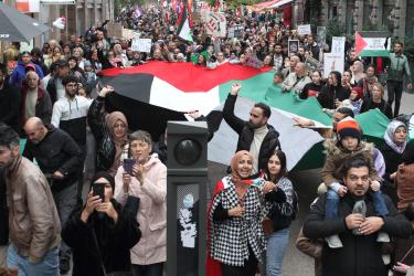 Manifestation pour un cessez-le-feu immédiat à Gaza et une halte au massacre