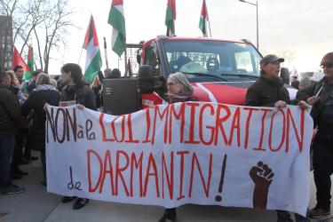 Manifestation conjointe contre la loi Darmanin et de soutien à la Palestine