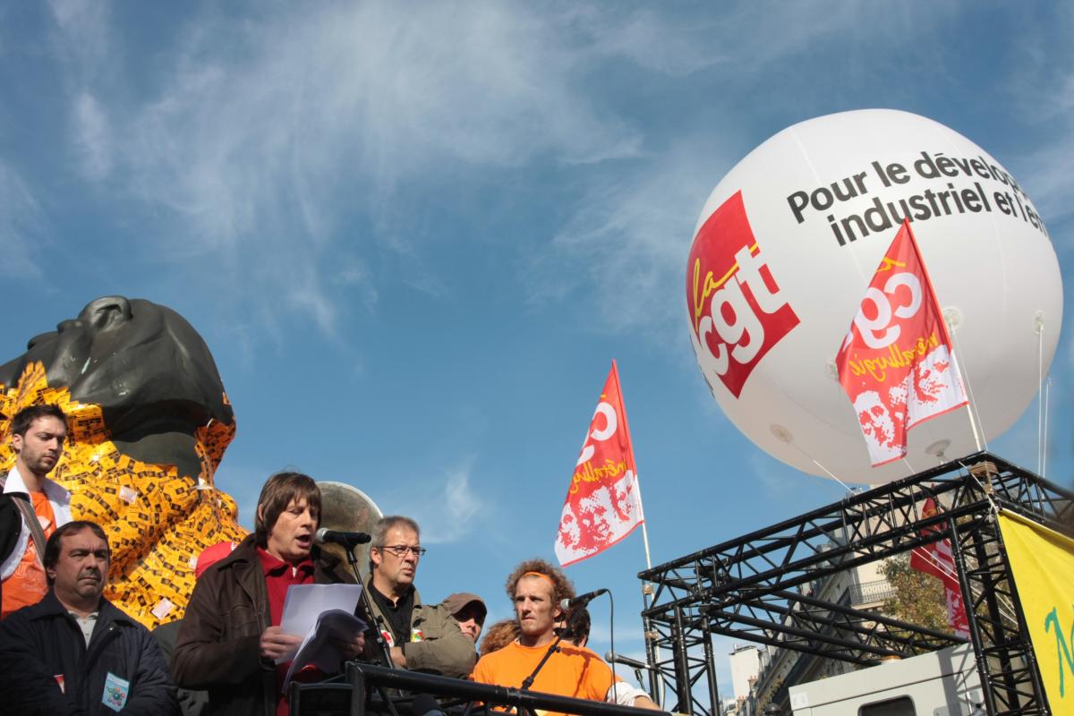 Bernard Thibault pendant son intervention