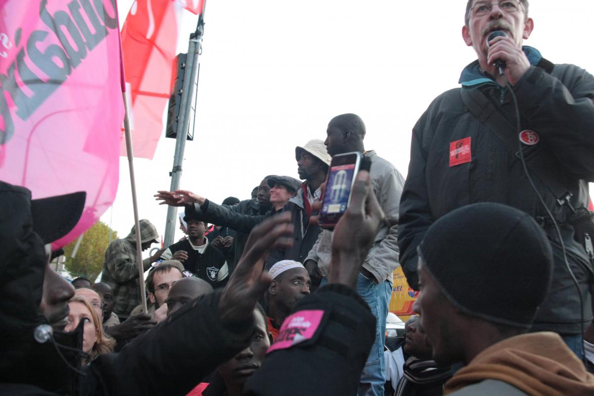 prise de parole du responsable de l'UL-CGT
