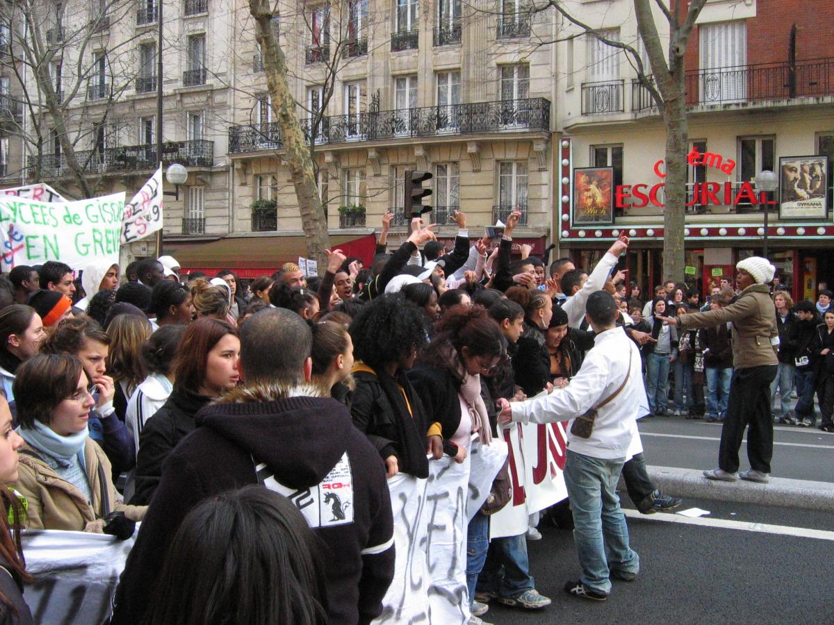 Mouvement contre le CPE. Manifestation parisienne du 16 mars.