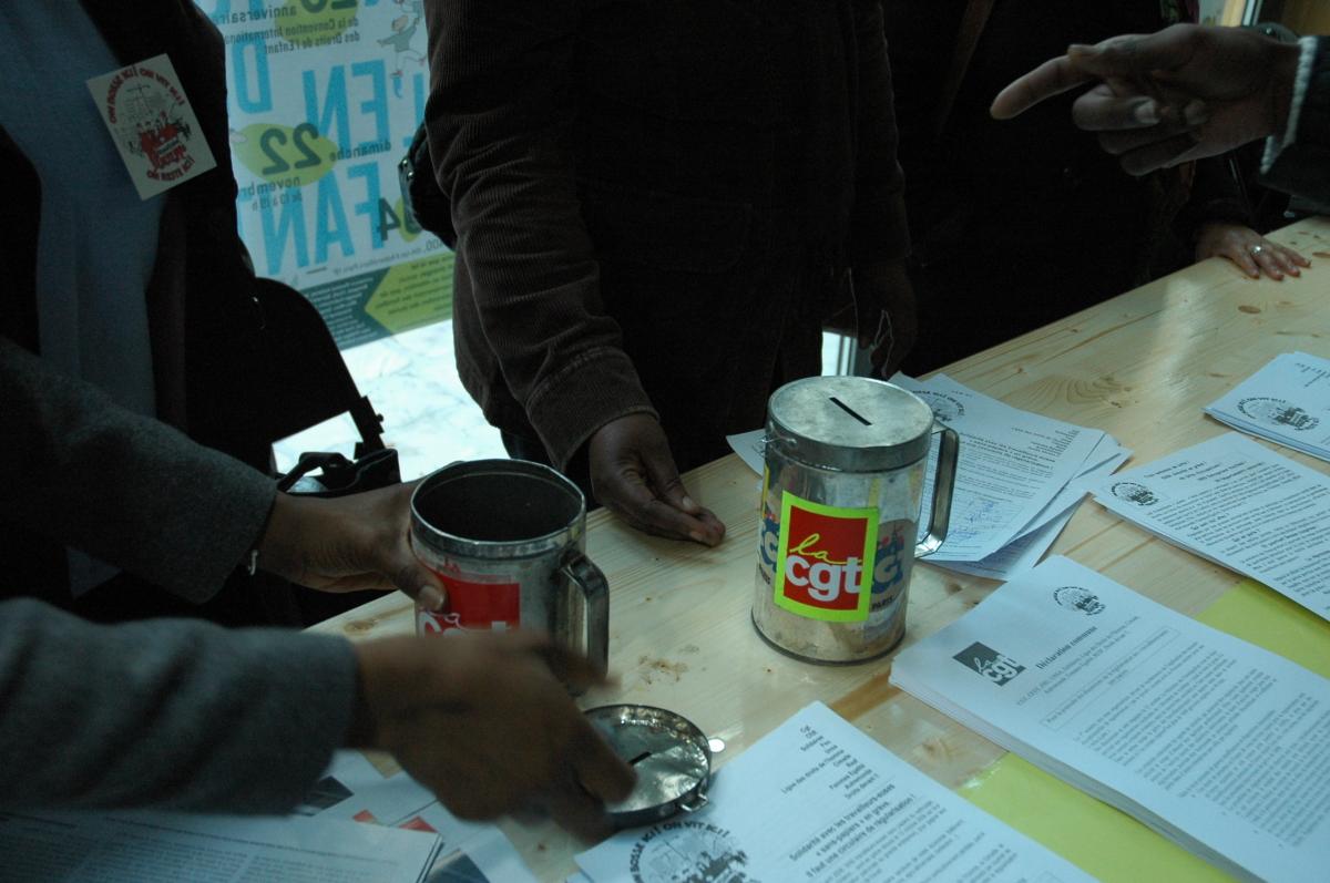 Table de Collecte des sans papiers Cgt