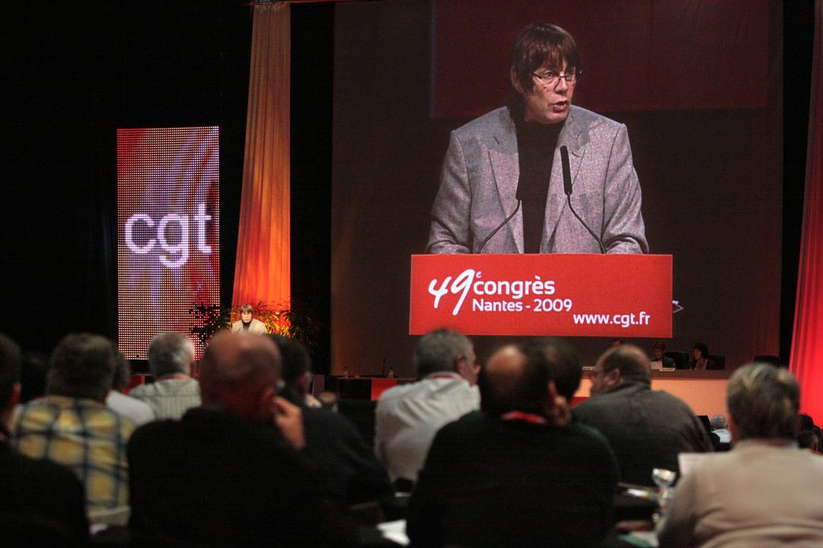 Bernard Thibault pendant son intervention