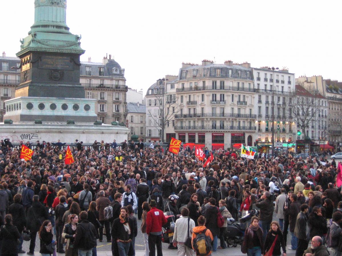 Mouvement contre le CPE. Manifestation parisienne du 31 mars.