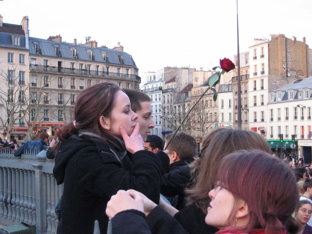 Mouvement contre le CPE. Manifestation parisienne du 31 mars.
