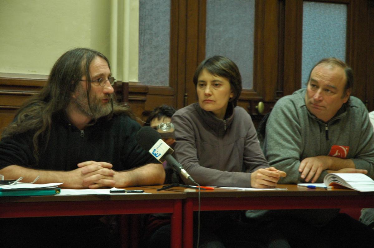 Christian MAHIEUX Solidaires,Nathalie ARTHAUD de LO,Robert PELLETIER du Npa.