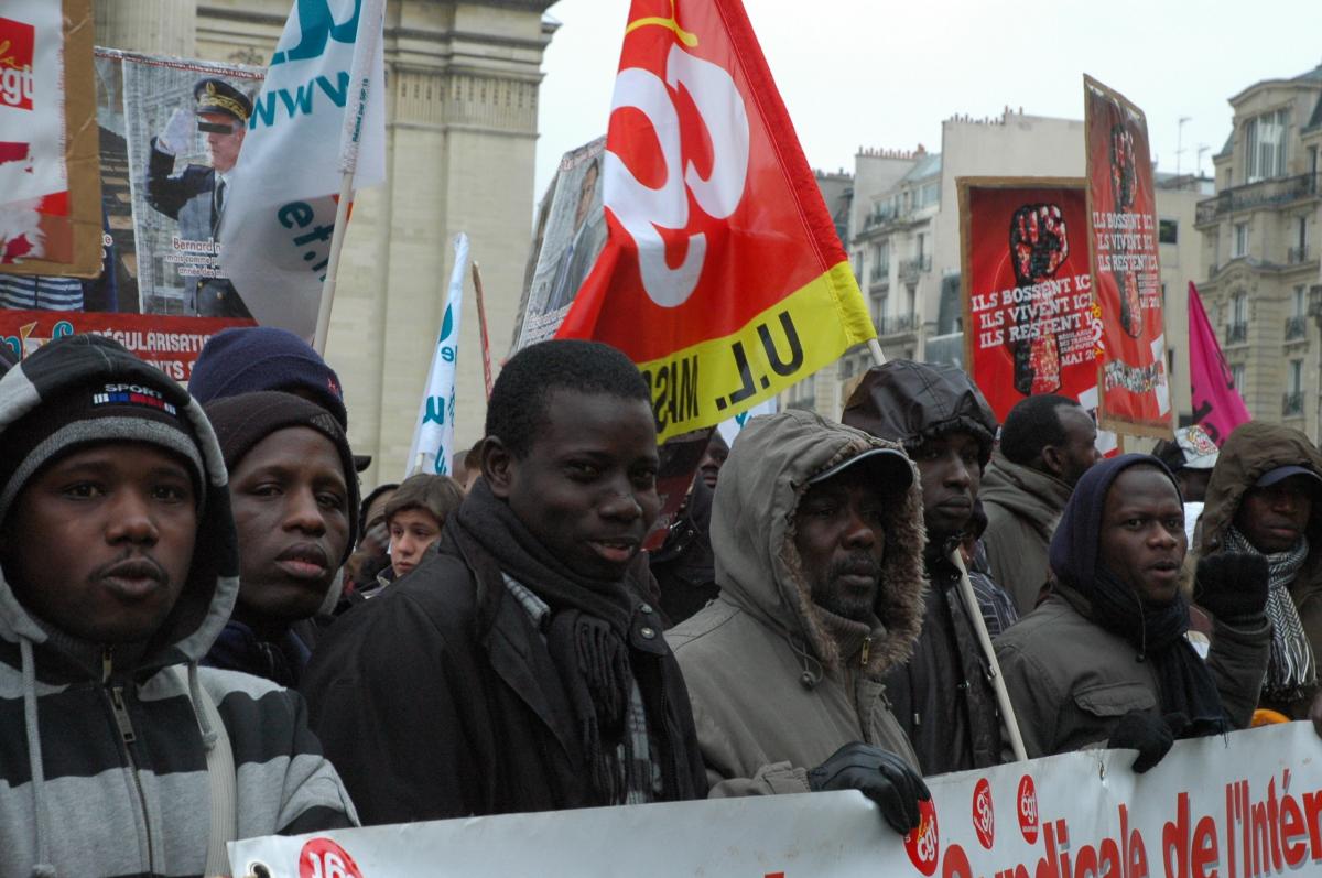 Travailleurs sans-papiers au Panthéon.