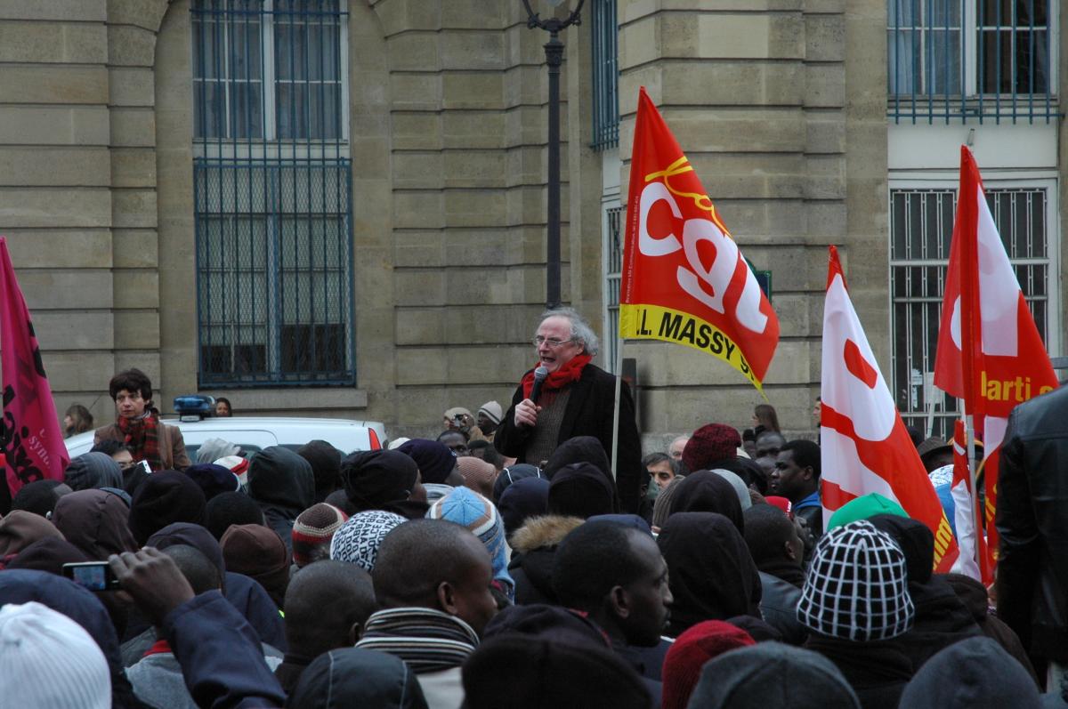 Allocution de Raymond Chauveau coordinateur des sans-papiers Cgt Région Parisienne.