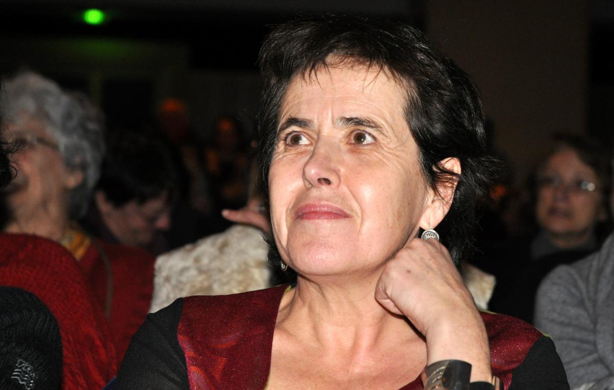 Portrait d'Annick Coupé porte parole de l'Union syndicale Solidaires.