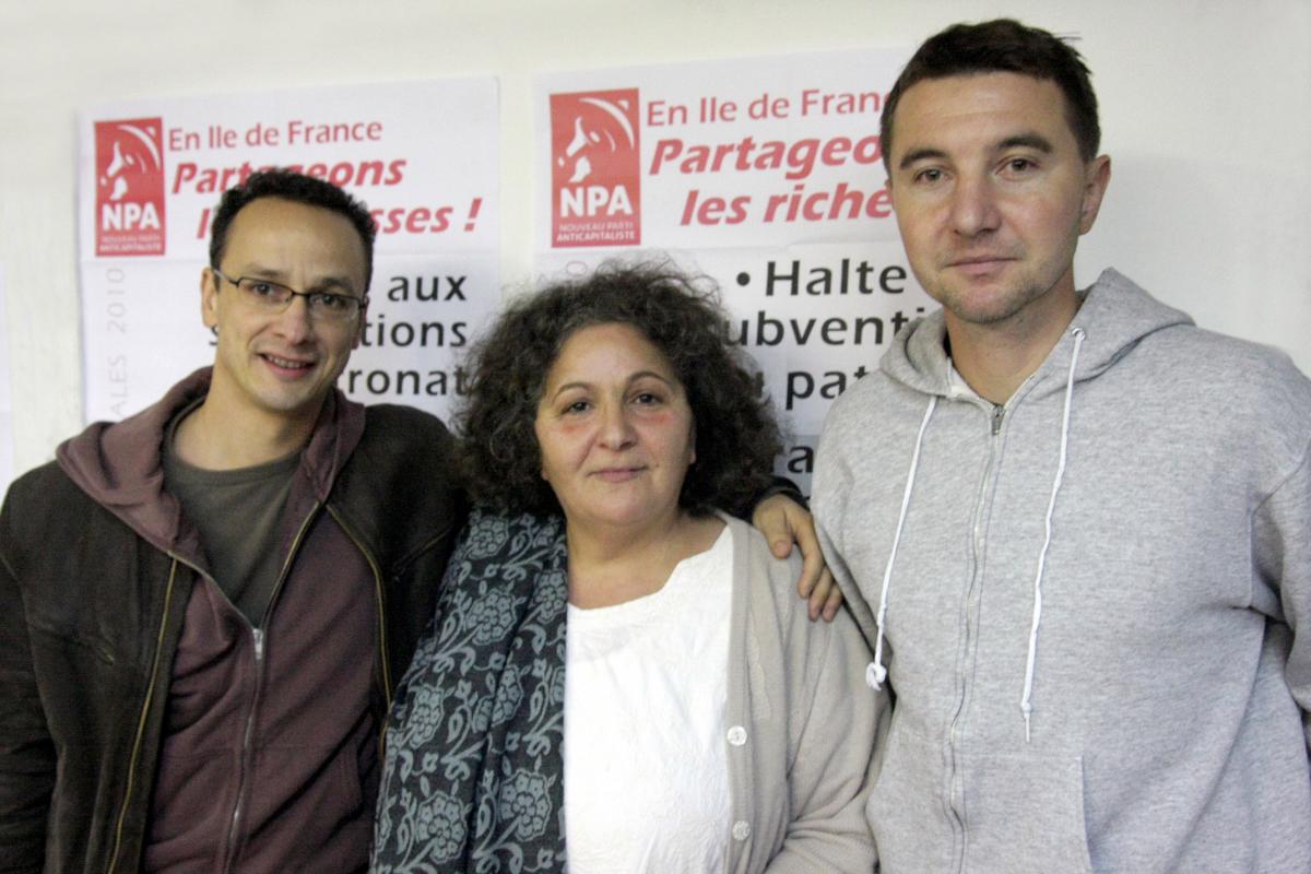 Omar Slaouti, Badia Chouraki et olivier Besancenot