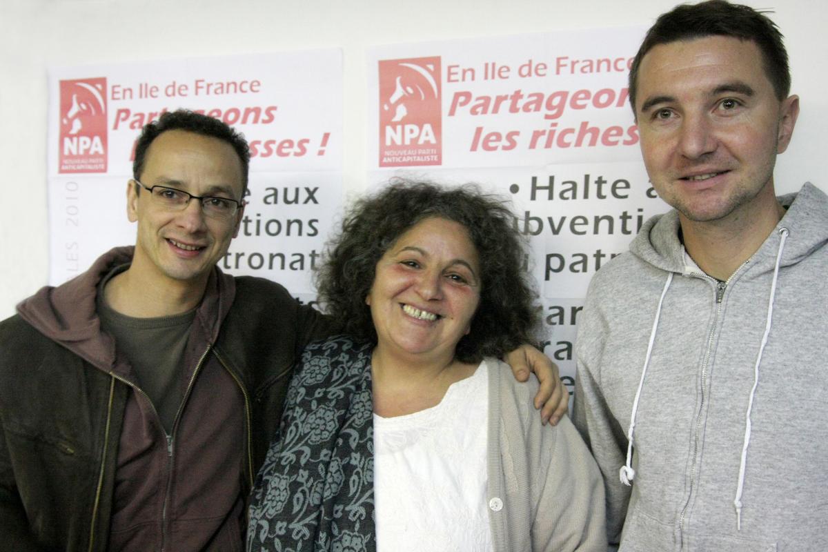 Omar Slaouti, Badia Chouraki et olivier Besancenot