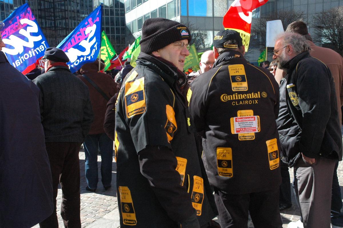 Continental en soutien à la lutte des Total.