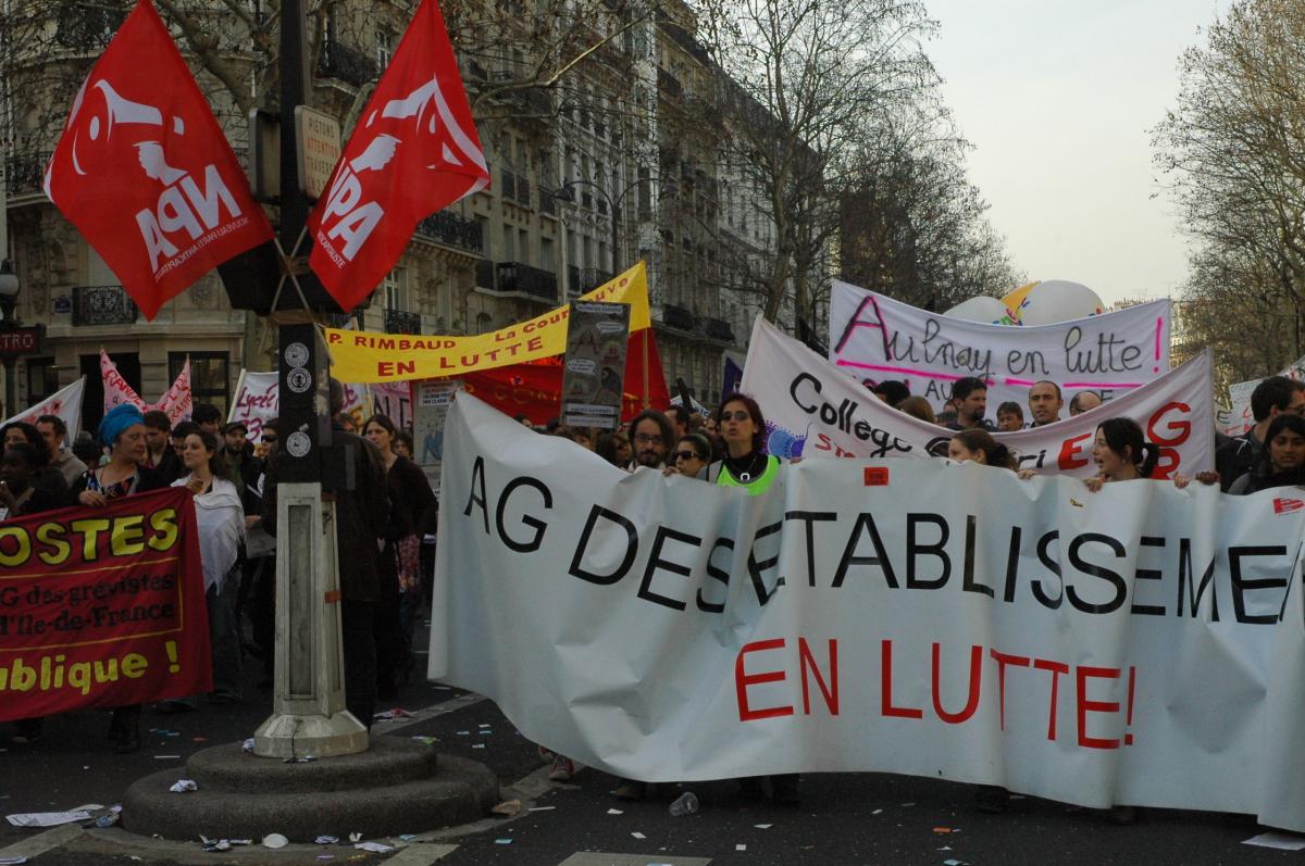 banderole AG des établissements en lutte et drapeaux Npa.