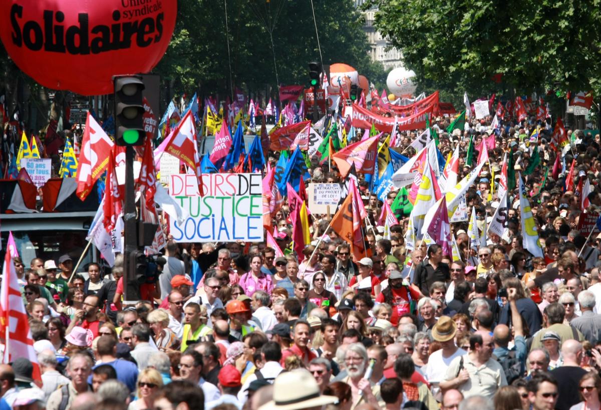 la manifestation boulevard Beaumarchais