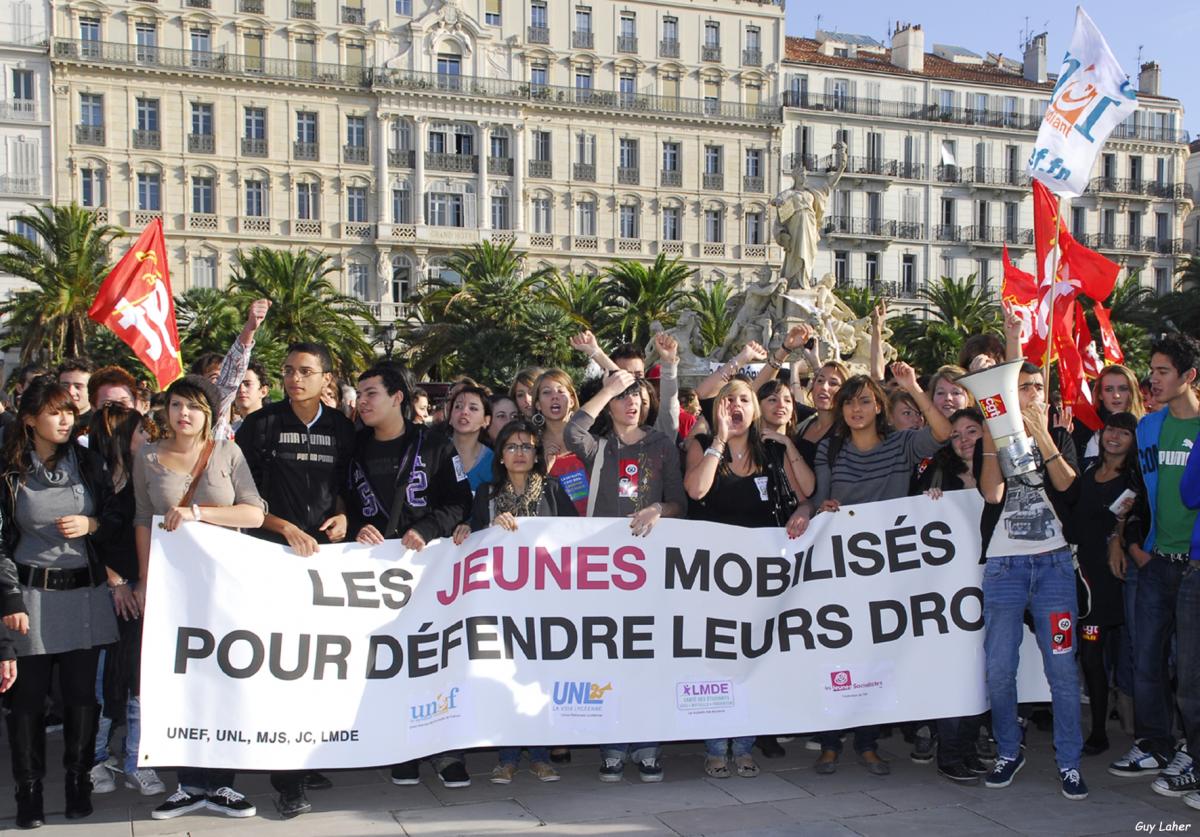 Manif toulon contre la réforme des retraites les lycéens