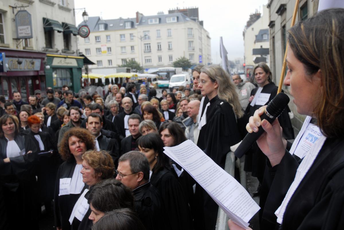 Rassemblement des personnels de la justice