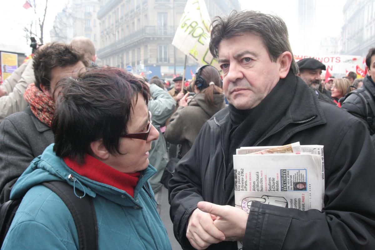 Mélenchon présent dans la manifestation du 8 fev à Paris