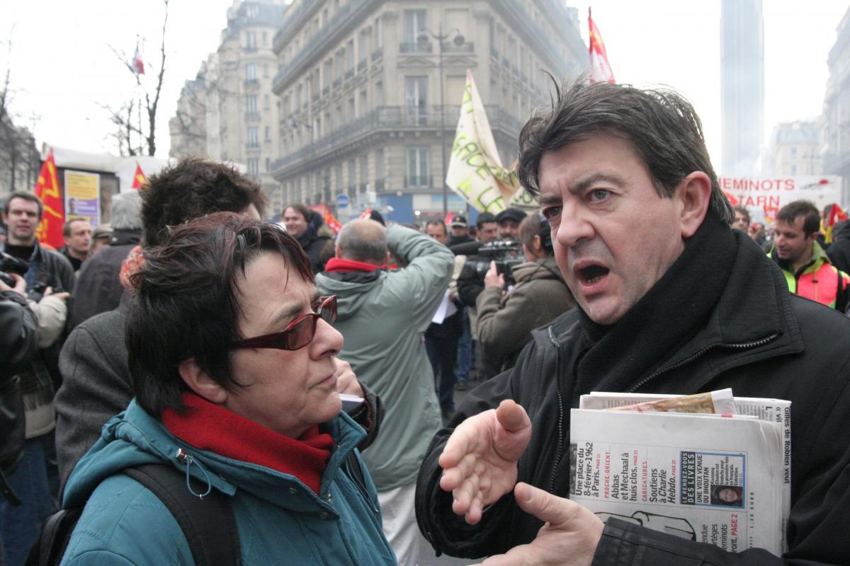 Mélenchon présent dans la manifestation du 8 fev à Paris