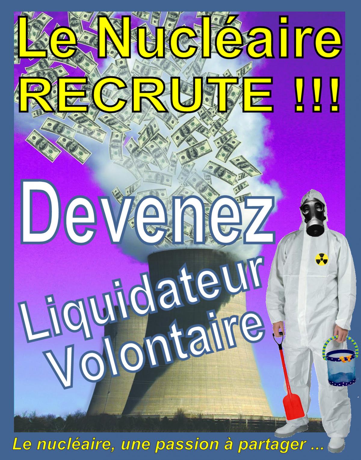 Affiche de recrutement comme liquidateur