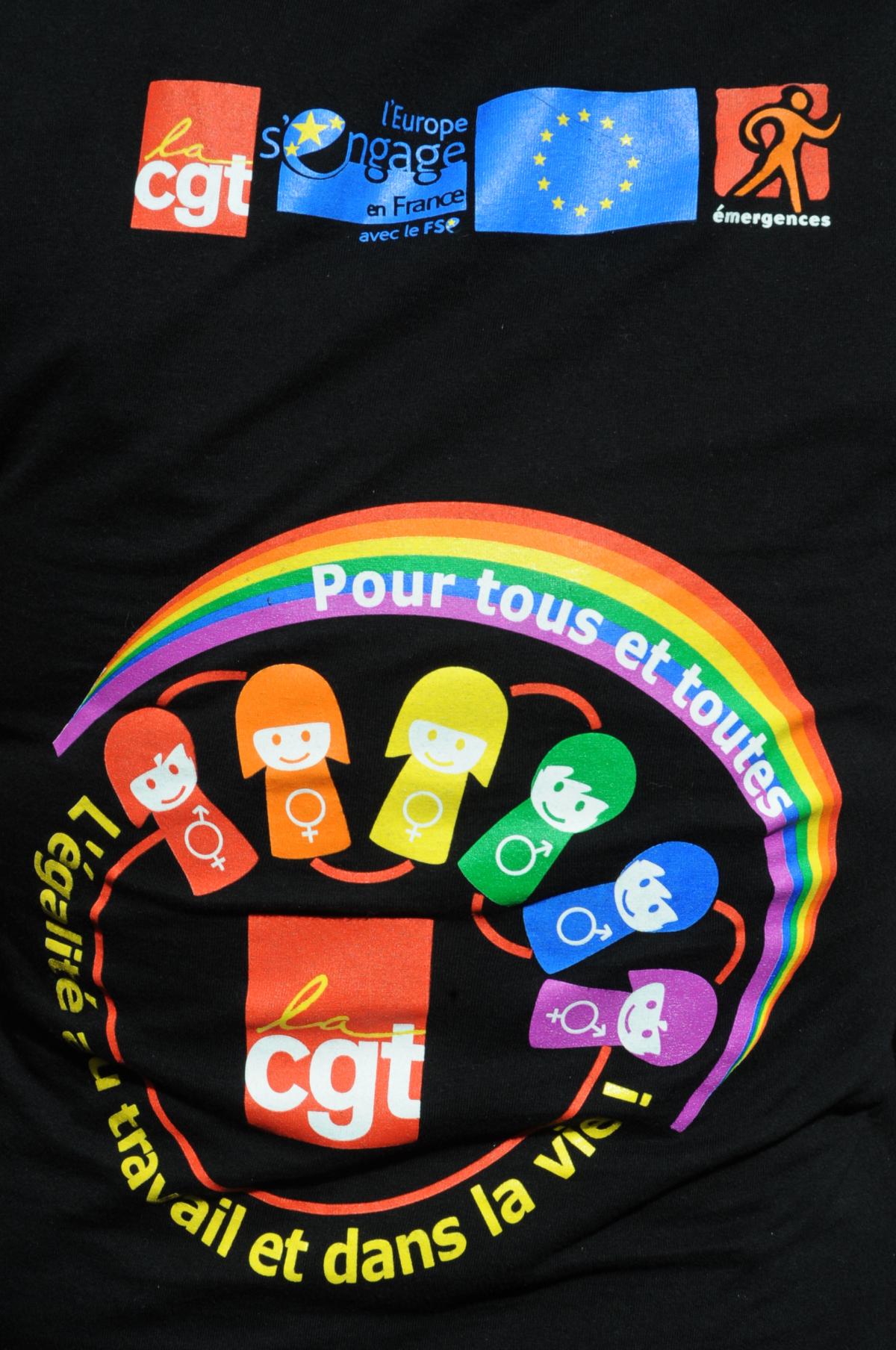 tee-shirt Cgt l'Egalité du travail dans la vie