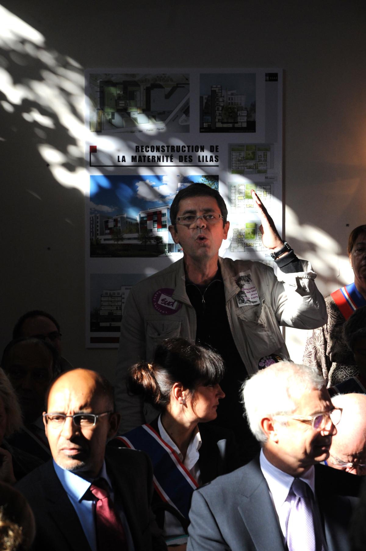 Intervention de Sud Santé à la Conférence de Presse maternité des Lilas.
