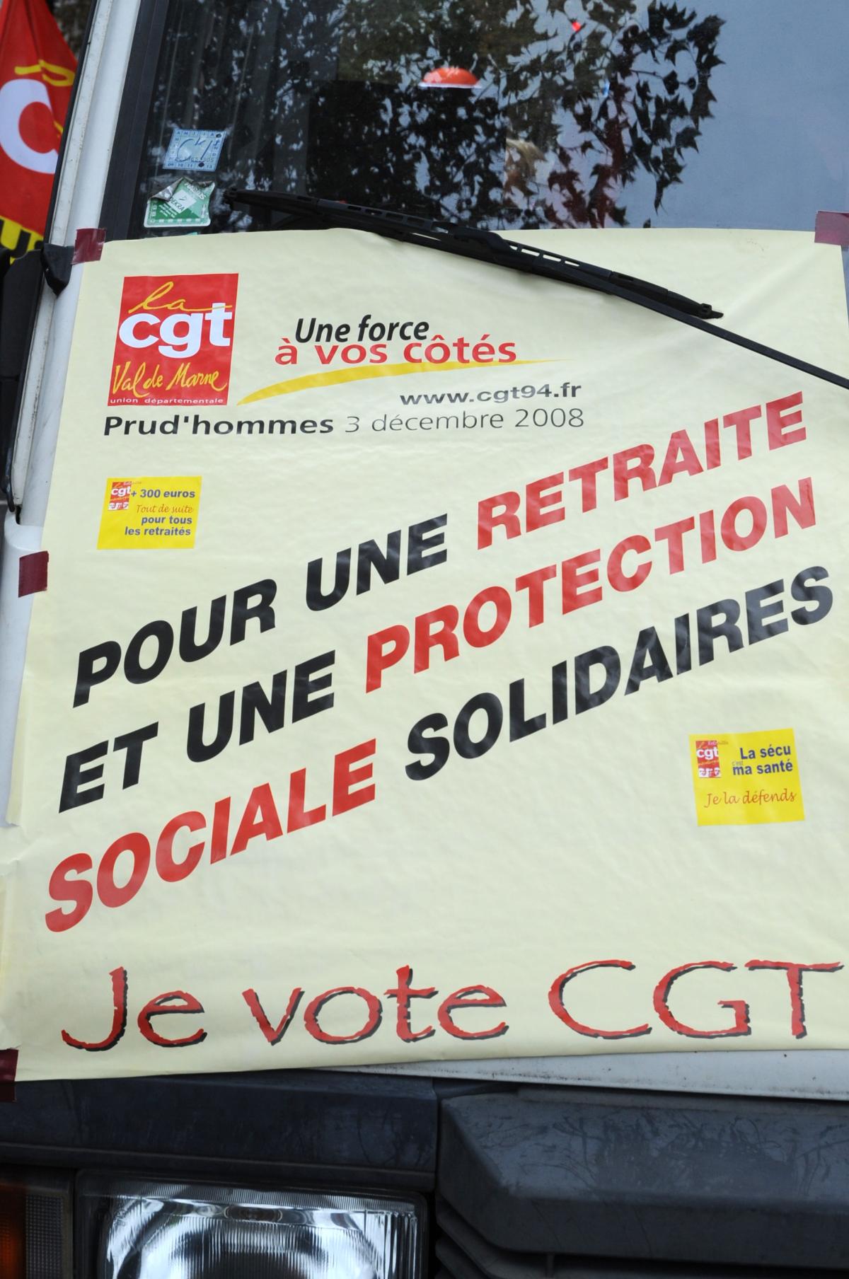 Pour une Retraite et une protection sociale solidaires je vote Cgt