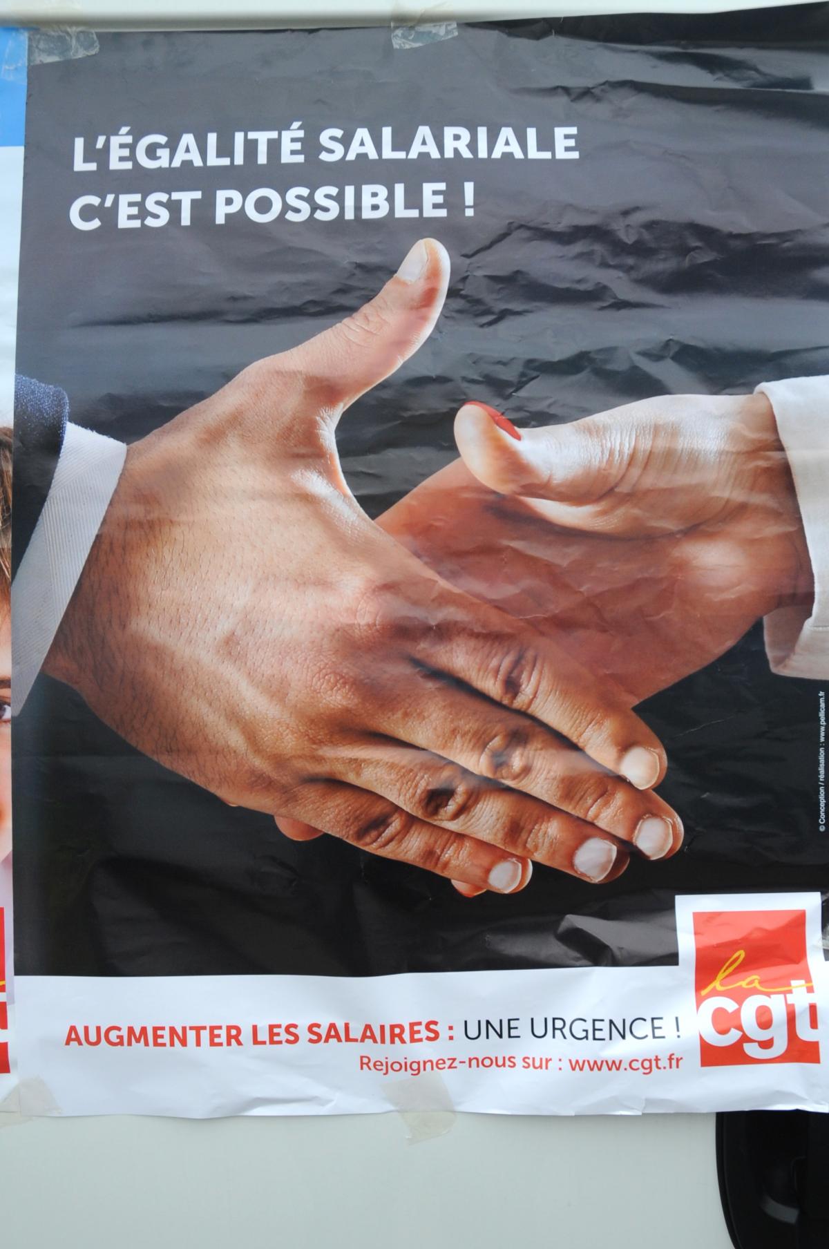affiche Cgt l'égalité salariale c'est possible!