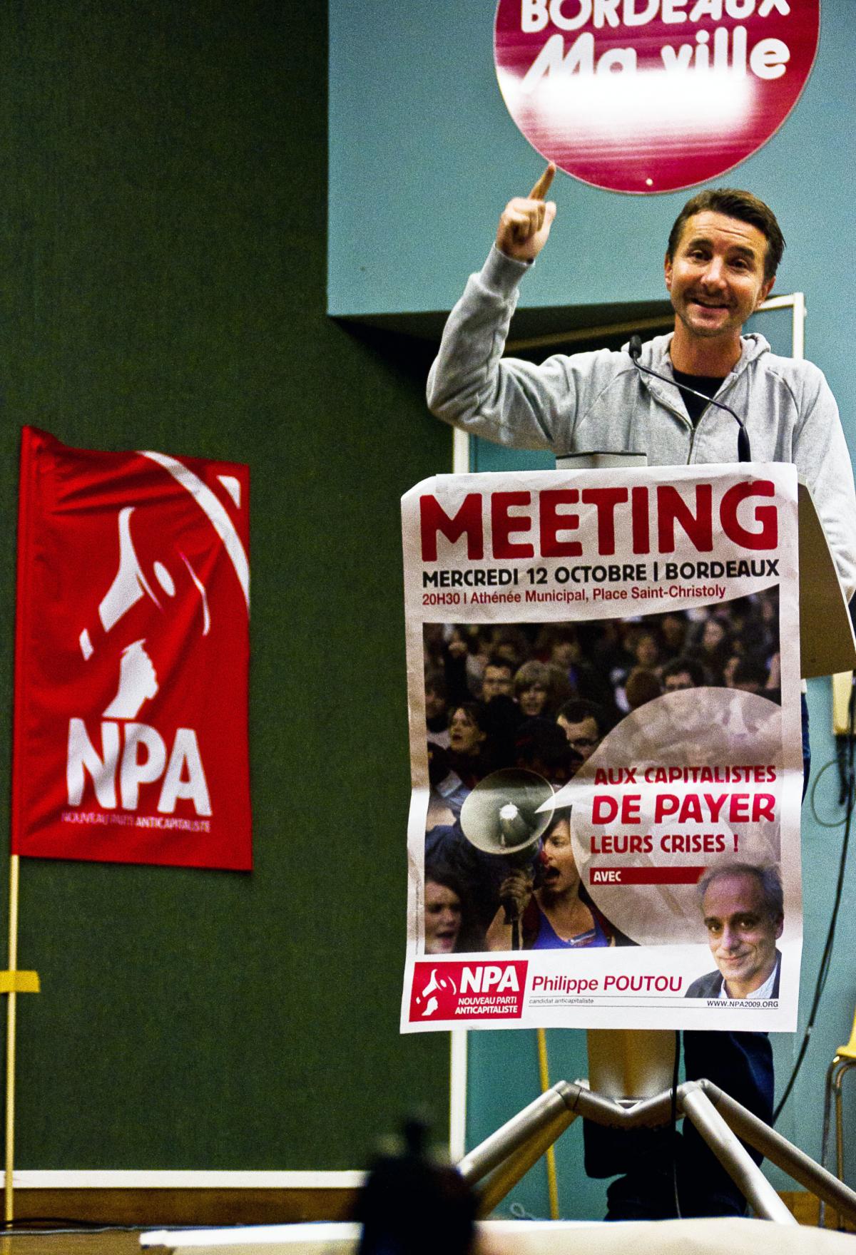 Olivier Besancenot au meeting de Philippe Poutou