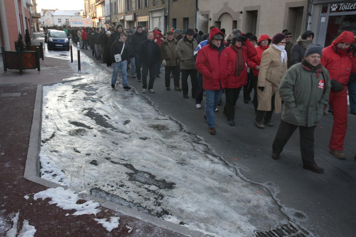 la manifestation dans Commentry