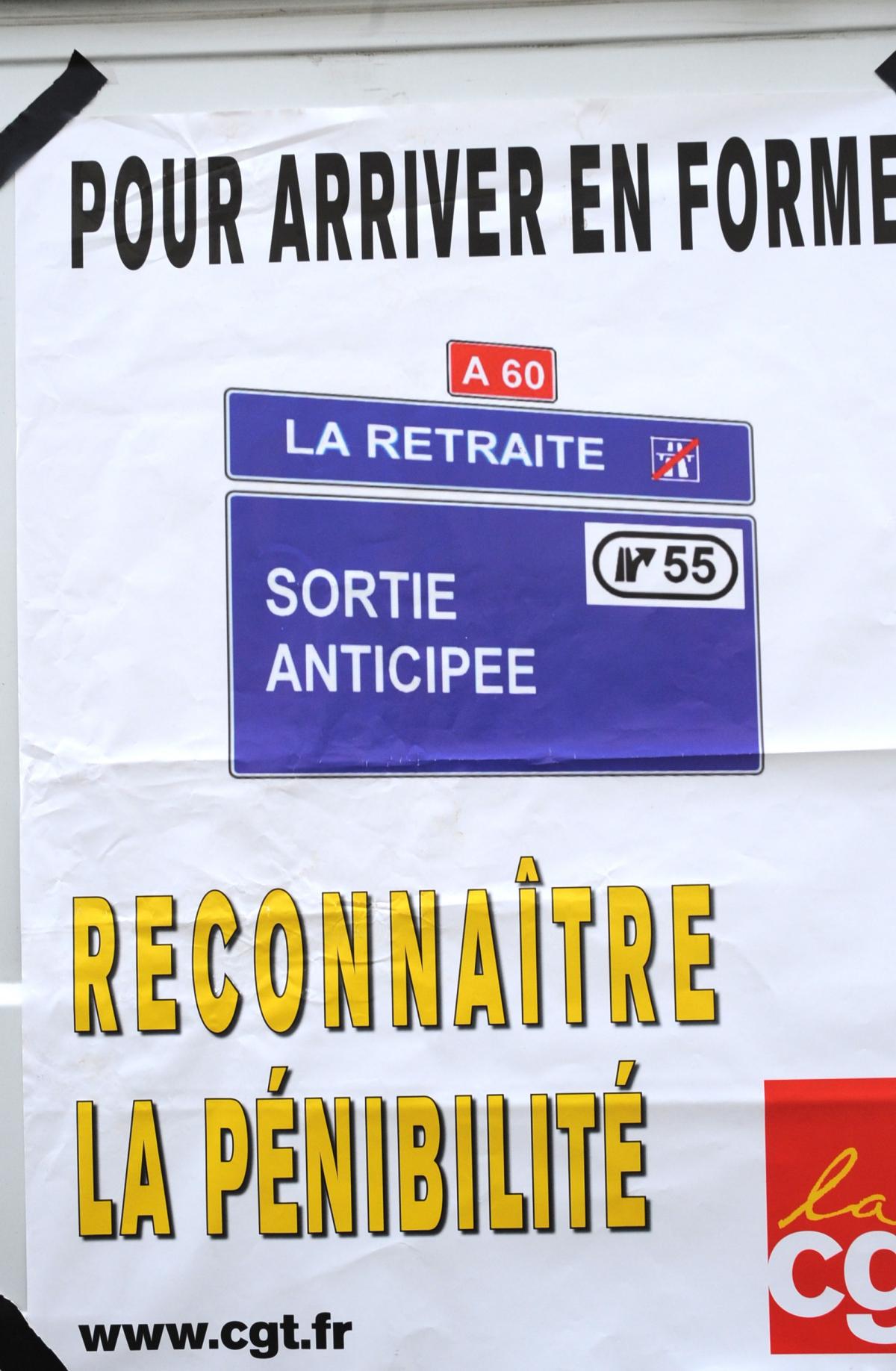 affiche Cgt reconnaitre la pénibilité