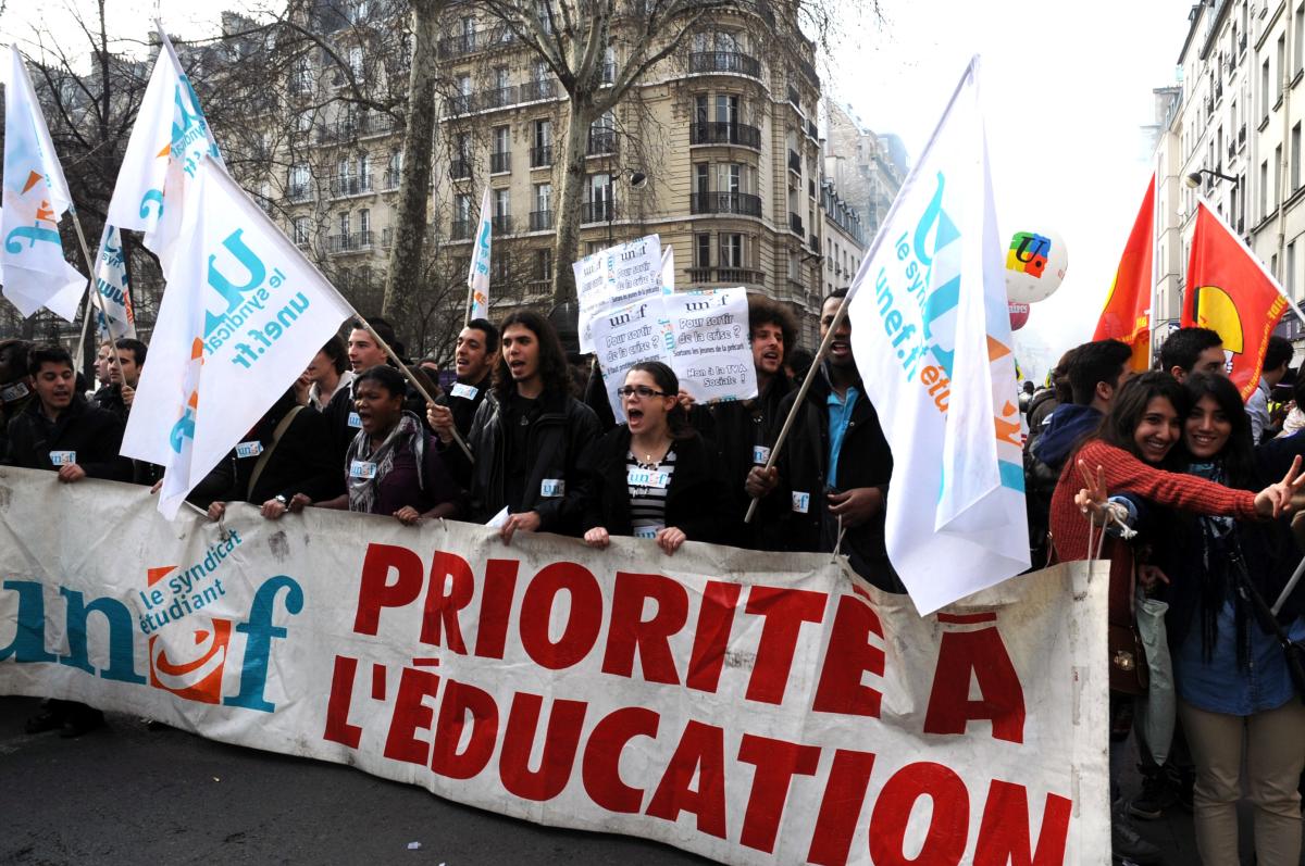 Etudiants de l'UNEF priorité à l'éducation