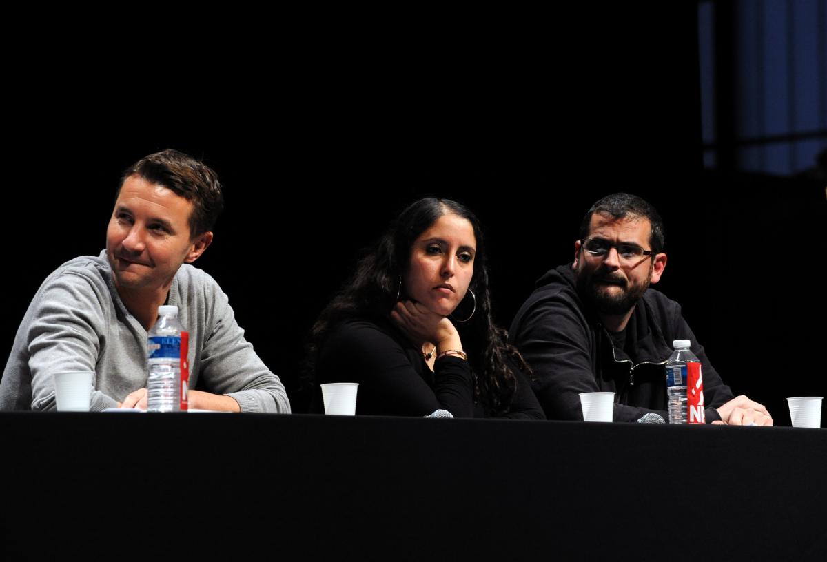 Tribune Olivier Besancenot, Mina, Gaël Quirante