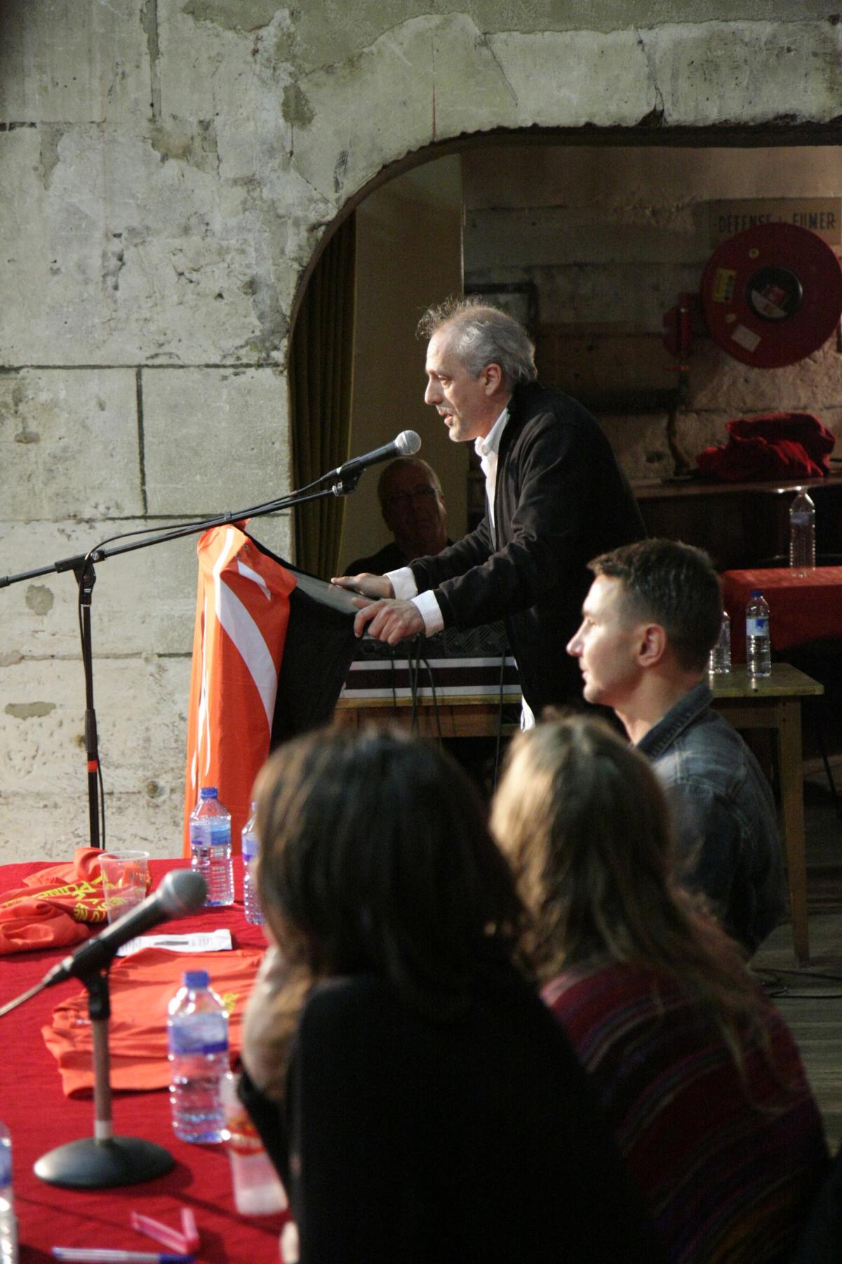 Philippe Poutou pendant son intervention