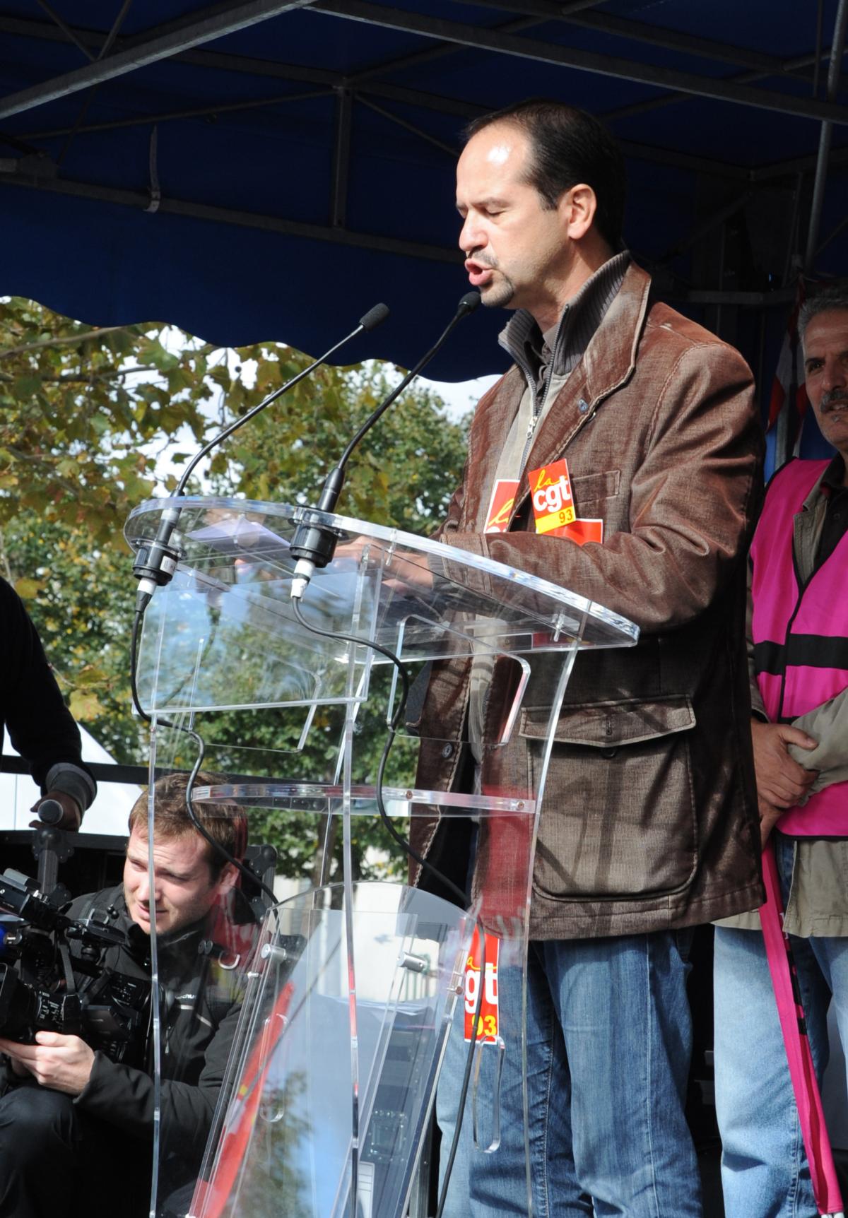 Hervé Ossant secrétaire de l'UD Cgt de la Seine st Denis