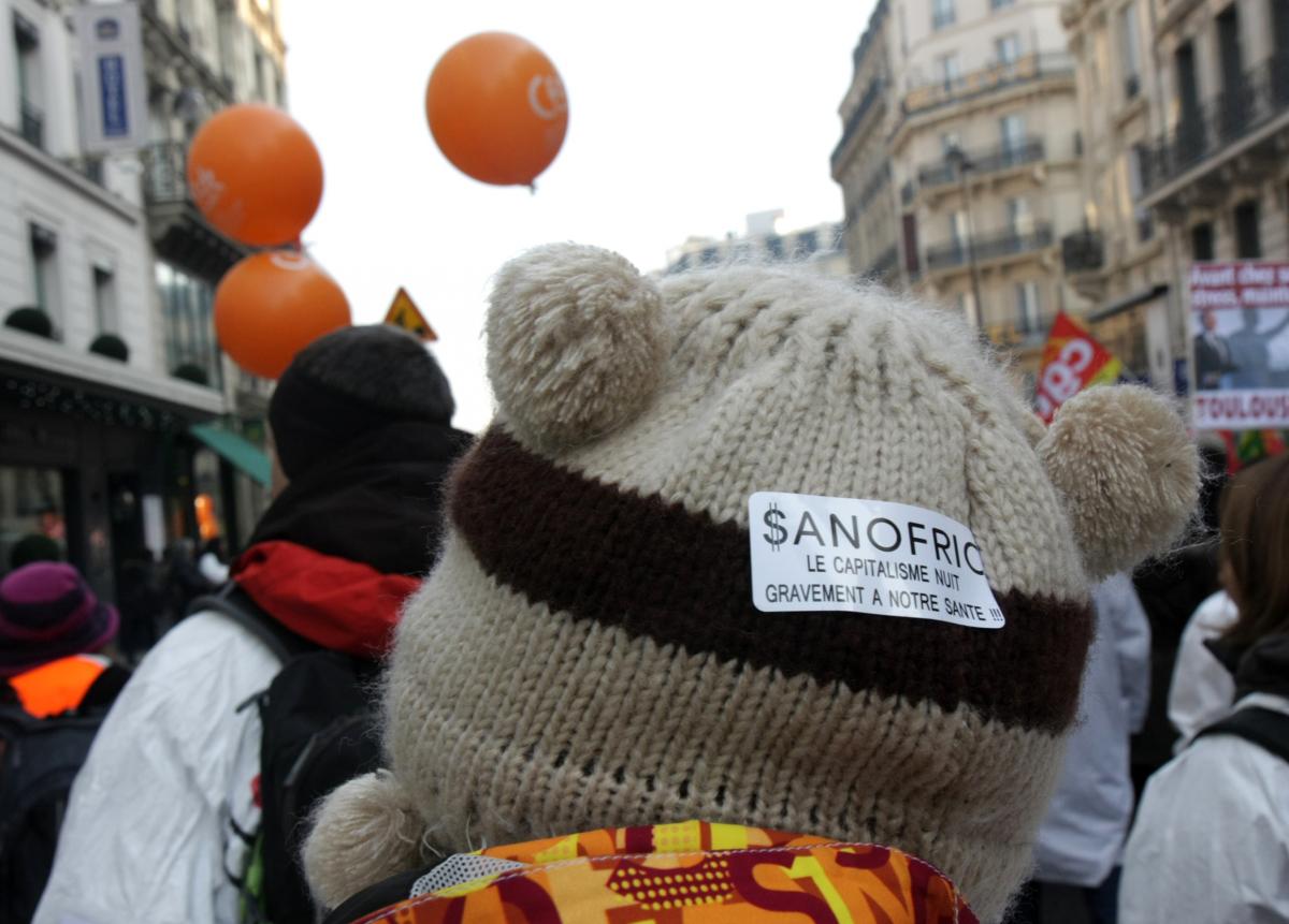 Autocollant Sanofric le capitalisme nuit gravement à la santé