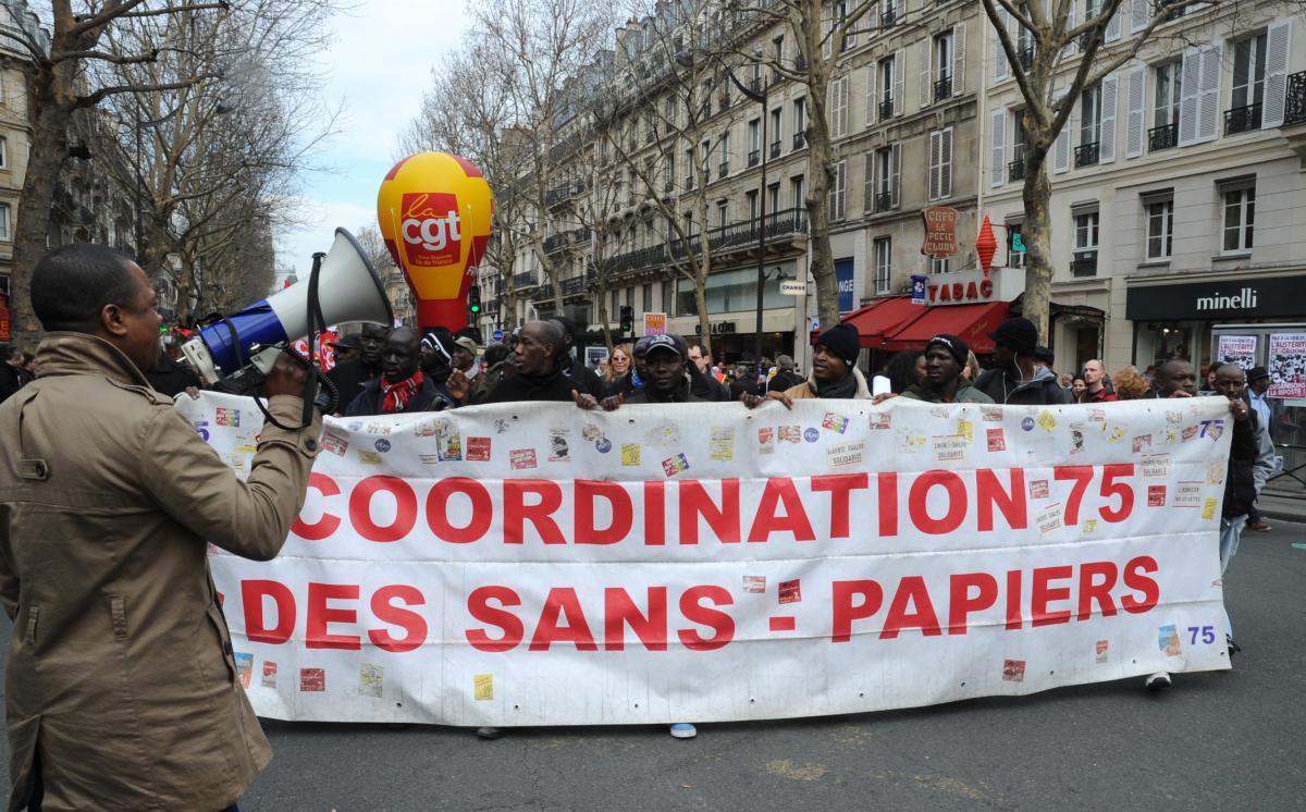 Banderole Coordination des Sans Papiers