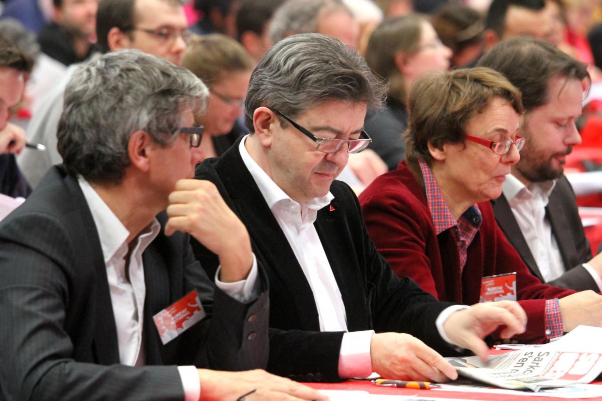 Eric Coquerel, Jean-Luc Mélenchon, Martine Billard et Francois Delapierre