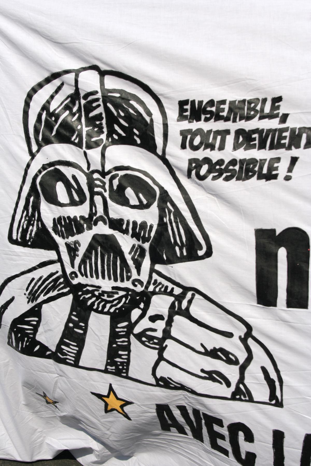 manifestation du 1°mai 2007 à Paris contre Sarkozy
