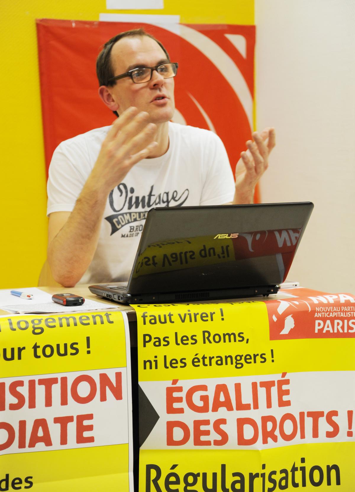 Tribune avec un-e représentant-e du Npa Finistère